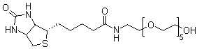 structure of CAS# 906099-89-6, (3aS,4S,6aR)-六氢-N-(17-羟基-3,6,9,12,15-五氧杂十七烷-1-基)-2-氧代-1H-噻吩并[3,4-d]咪唑-4-戊酰胺