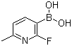 structure of CAS# 906744-85-2, 2-Fluoro-6-methylpyridine-3-boronic acid