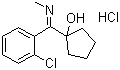CAS # 90717-16-1, 1-[(2-Chlorophenyl)-N-(methylimino)methyl]cyclopentanol hydrochloride, 2-Chlorophenyl-1-hydroxy-1-cyclopentyl N-methyl ketimine hydrochloride