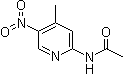 CAS 登录号：90765-02-9, N-(4-甲基-5-硝基吡啶-2-基)乙酰胺