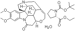 CAS # 908012-07-7, 2,3-Dimethoxystrychnidin-10-one (S)-1-(tert-butoxycarbonyl)pyrrolidine-2-carboxylic acid ethyl ester monohydrate