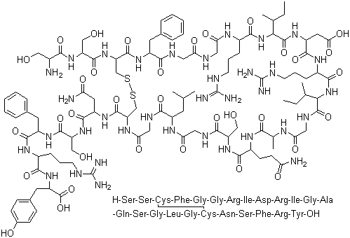 Rat atriopeptin III molecular structure (CAS 90817-13-3)