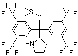 structure of CAS# 908303-26-4, (2R)-2-[二[3,5-二(三氟甲基)苯基][(三甲基硅烷基)氧基]甲基]吡咯烷