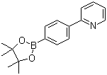 CAS # 908350-80-1, 4-(2-Pyridinyl)phenylboronic acid pinacol ester, 2-(4-Phenylboronic acid pinacol ester)pyridine, 2-(4-(4,4,5,5-Tetramethyl-1,3,2-dioxaborolan-2-yl)phenyl)pyridine
