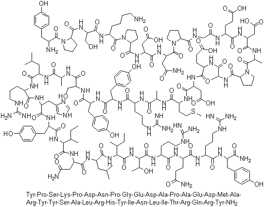structure of CAS# 90880-35-6, 神经肽-Y (人, 鼠)