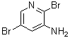 CAS # 90902-84-4, 2,5-Dibromo-3-pyridinamine, 2,5-Dibromo-3-aminopyridine, 2,5-Dibromopyridin-3-amine, 2,5-Dibromopyridin-3-ylamine