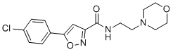 structure of CAS# 909090-75-1, 5-(4-氯苯基)-N-(2-吗啉-4-基乙基)异恶唑-3-甲酰胺