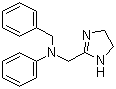 CAS # 91-75-8, Antazoline, Albalon-A, N-Benzyl-N-(4,5-dihydro-1H-imidazol-2-ylmethyl)aniline