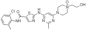 CAS 登录号：910297-52-8, N-(2-氯-6-甲基苯基)-2-[[6-[4-(2-羟基乙基)-4-氧代-1-哌嗪基]-2-甲基-4-嘧啶基]氨基]-5-噻唑甲酰胺
