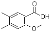 structure of CAS# 91061-36-8, 2-甲氧基-4,5-二甲基苯甲酸