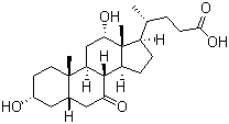 7-Keto-3alpha,12alpha-dihydroxycholanic acid molecular structure (CAS 911-40-0)