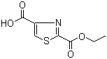 structure of CAS# 911466-96-1, 2,4-Thiazoledicarboxylic acid 2-ethyl ester