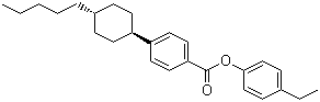 structure of CAS# 91223-44-8, 4-(反式-4-戊基环己基)苯甲酸对乙基苯酚酯