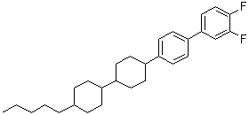 3,4-Difluoro-4'-(4'-pentyl[1,1'-bicyclohexyl]-4-yl)-1,1'-biphenyl molecular structure (CAS 912852-63-2)