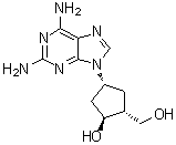 CAS 登录号：91296-15-0, rel-(1R,2S,4R)-4-(2,6-二氨基-9H-嘌呤-9-基)-2-羟基环戊烷甲醇