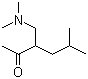 structure of CAS# 91342-74-4, 3-[(Dimethylamino)methyl]-5-methyl-2-hexanone