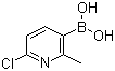structure of CAS# 913836-15-4, 6-氯-2-甲基吡啶-3-硼酸