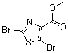 structure of CAS# 914347-25-4, 2,5-二溴-4-噻唑羧酸甲酯