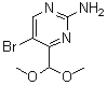 structure of CAS# 914347-52-7, 5-溴-4-(二甲氧基甲基)-2-嘧啶胺