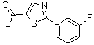 2-(3-Fluorophenyl)-5-thiazolecarboxaldehyde molecular structure (CAS 914348-84-8)