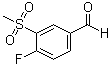 structure of CAS# 914636-50-3, 4-Fluoro-3-(methylsulfonyl)benzaldehyde