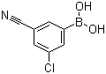 structure of CAS# 915763-60-9, 3-氯-5-氰基苯硼酸