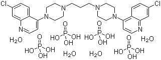 structure of CAS# 915967-82-7, Piperaquine tetraphosphate tetrahydrate