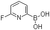 structure of CAS# 916176-61-9, 6-Fluoropyridine-2-boronic acid