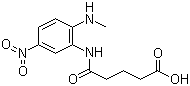 structure of CAS# 91644-13-2, Glutaric acid-2-methylamino-5-nitromonoanilide