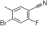 structure of CAS# 916792-13-7, 4-溴-2-氟-5-甲基苯甲腈