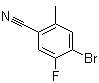 structure of CAS# 916792-15-9, 4-溴-5-氟-2-甲基苯甲腈