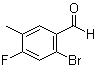 structure of CAS# 916792-17-1, 2-Bromo-4-fluoro-5-methylbenzaldehyde
