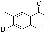 structure of CAS# 916792-23-9, 4-溴-2-氟-5-甲基苯甲醛