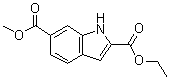 structure of CAS# 916792-63-7, 1H-吲哚-2,6-二甲酸 2-乙基 6-甲基酯