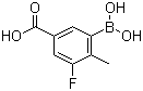 structure of CAS# 917223-87-1, 3-硼酸基-5-氟-4-甲基苯甲酸