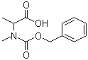 structure of CAS# 91738-83-9, N-苄氧羰基-N-甲基-DL-丙氨酸