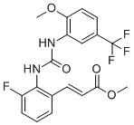 CAS # 917389-26-5, methyl (2E)-3-{3-fluoro-2-[({[2-methoxy-5-(trifluoromethyl)phenyl]amino}carbonyl)amino]phenyl}acrylate