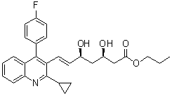 CAS # 917752-49-9, (3R,5S,6E)-7-[2-Cyclopropyl-4-(4-fluorophenyl)-3-quinolinyl]-3,5-dihydroxy-6-heptenoic acid propyl ester