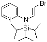 structure of CAS# 918525-02-7, 3-Bromo-1-[tris(1-methylethyl)silyl]-1H-pyrrolo[2,3-b]pyridine