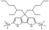 structure of CAS# 920504-00-3, 4,4-Bis(2-ethylhexyl)-2,6-bis(trimethylstannyl)-4H-cyclopenta[2,1-b:3,4-b']dithiophene