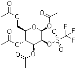 structure of CAS# 92051-23-5, 1,3,4,6-O-四乙酰基-2-O-三氟甲磺酰基-beta-D-吡喃甘露糖