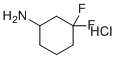 3,3-Difluorocyclohexanamine hydrochloride molecular structure (CAS 921602-77-9)