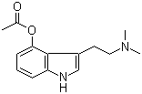 structure of CAS# 92292-84-7, 4-乙酰氧基-N,N-二甲基色胺