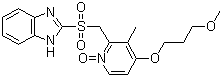 CAS # 924663-37-6, Rebeprazole sulfone N-oxide, 2-[[[4-(3-Methoxypropoxy)-3-methyl-1-oxido-2-pyridinyl]methyl]sulfonyl]-1H-benzimidazole