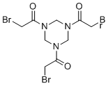 structure of CAS# 92531-02-7, 1,1',1''-(1,3,5-三嗪烷-1,3,5-三基)三(2-溴乙烷-1-酮)