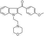 CAS # 92623-83-1, Pravadoline, (4-Methoxyphenyl)-[2-methyl-1-(2-morpholin-4-ylethyl)indol-3-yl]methanone