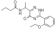 CAS # 927690-90-2, N-[1-[3-(2-Ethoxyphenyl)-2,5-dihydro-5-oxo-1,2,4-triazin-6-yl]ethyl]butanamide