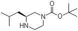 structure of CAS# 928025-62-1, (3S)-3-(2-甲基丙基)-1-哌嗪甲酸叔丁酯