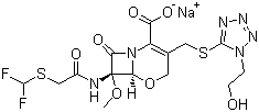 structure of CAS# 92823-03-5, 氟氧头孢钠