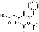 structure of CAS# 92828-64-3, N-叔丁氧羰基-D-天冬氨酸 1-苄酯